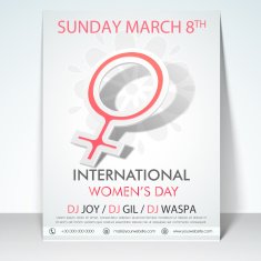 Happy Women's Day celebration flyer or banner