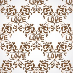 Vector damask seamless pattern background Grunge style N5