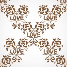 Vector damask seamless pattern background Grunge style N10
