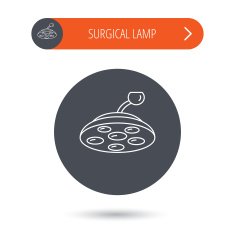 Surgical lamp icon Surgeon light sign N12