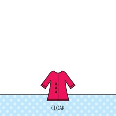 Cloak icon Protection jacket outerwear sign N5