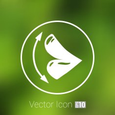 Vector icons of female lips print