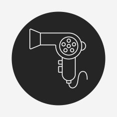 Hair dryer line icon N8