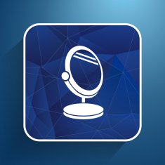 mirror icon vector isolated view sign symbol N2