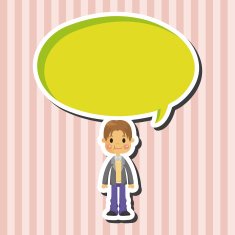 boy man cartoon theme elements N78