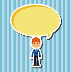 boy man cartoon theme elements N80