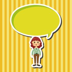 lady woman cartoon theme elements N15
