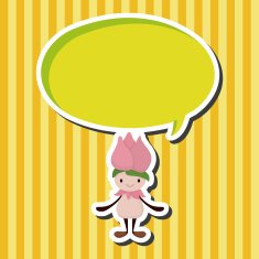 flower elf theme elements vector eps N11