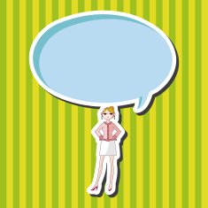 lady girl cartoon theme elements N68
