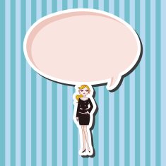 lady girl cartoon theme elements N71