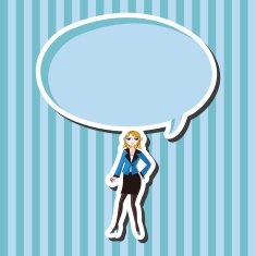 lady girl cartoon theme elements N73