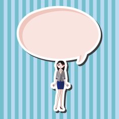 lady girl cartoon theme elements N74
