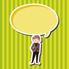 boy man cartoon theme elements N84
