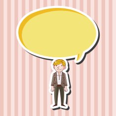 boy man cartoon theme elements N87