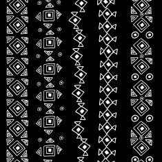 Vector seamless black and white pattern