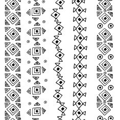 Vector seamless black and white pattern N2