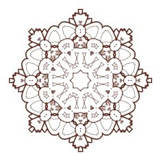 Vector Beautiful Deco Black Mandala N145
