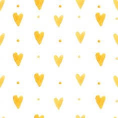 Watercolor hearts background Seamless pattern