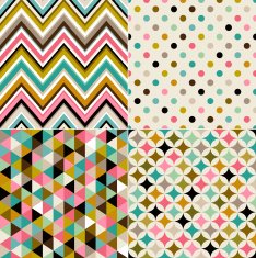 seamless geometric pattern set