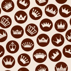 Seamless pattern of crowns