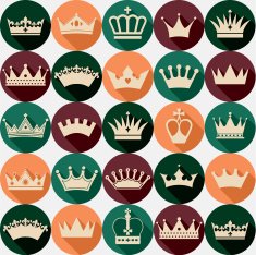 Crowns seamless pattern N2