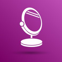 mirror icon vector isolated view sign symbol N3