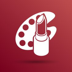Lipstick isolated Vector typography illustration N3
