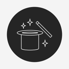 magic hat line icon N9
