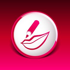 lipstick vector isolated liner red glamour cosmetic female N4