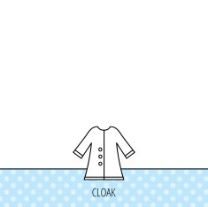 Cloak icon Protection jacket outerwear sign N6