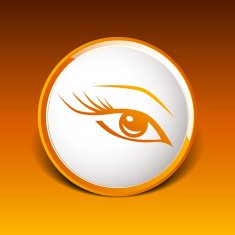 vector blue eye with long lashes woman makeup beauty symbol N4