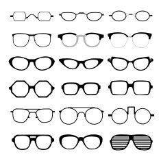 Vector set of different glasses N2