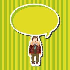 boy man cartoon theme elements N95