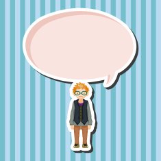 boy man cartoon theme elements N96