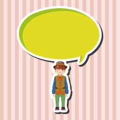boy man cartoon theme elements N98