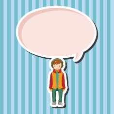 boy man cartoon theme elements N99