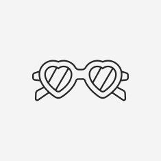 glasses line icon N9