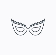 Festive mask icon Masquerade carnival sign N8