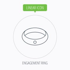 Diamond engagement ring icon Jewelery sign N9