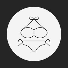swim suit line icon N14