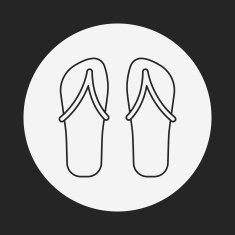 slipper line icon N5