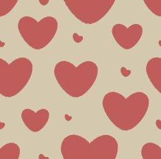 Grunge Pattern With Hearts