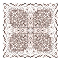 Vector Beautiful Deco Black Mandala N153