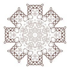 Vector Beautiful Deco Black Mandala N155