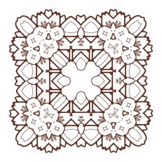 Vector Beautiful Deco Black Mandala N158