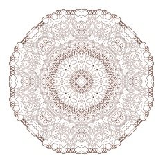 Vector Beautiful Deco Black Mandala N159