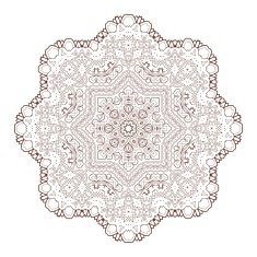 Vector Beautiful Deco Black Mandala N161