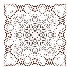 Vector Beautiful Deco Black Mandala N165