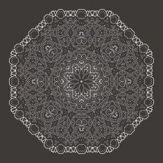 Vector Beautiful Deco Black Mandala N169