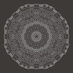 Vector Beautiful Deco Black Mandala N173